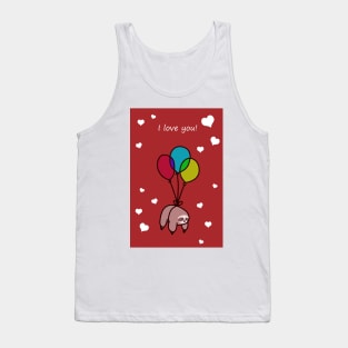 "I love You" Balloon Sloth Tank Top